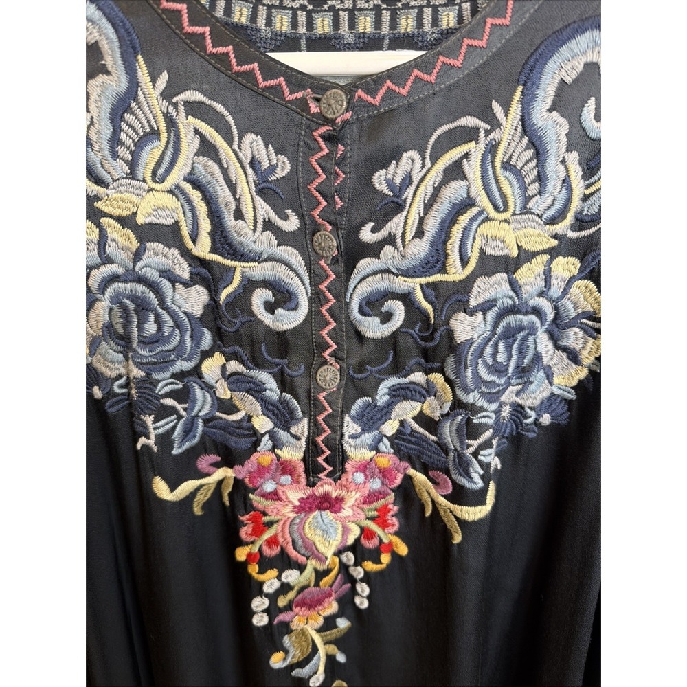Johnny Was Esta Satin Blouse - Picture 8 of 8